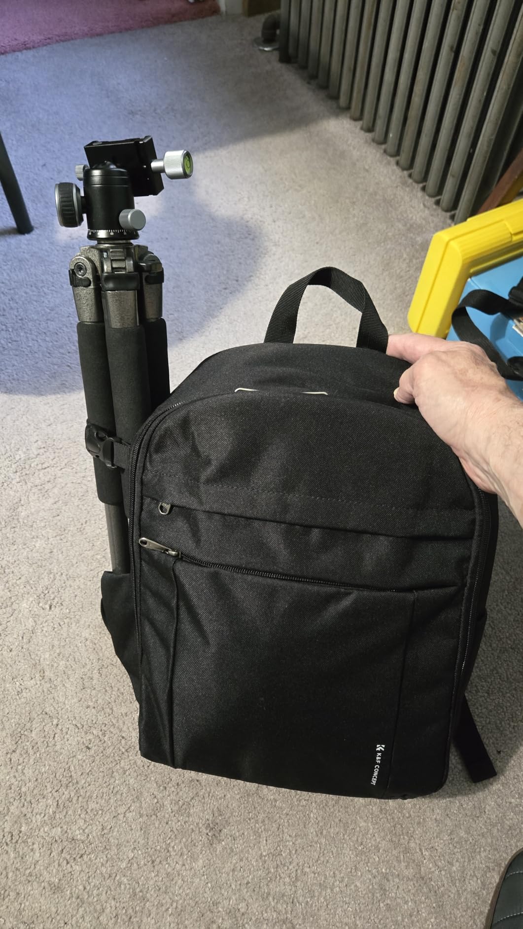 K&F CONCEPT Camera Backpack, Lightweight Camera Bag with Tripod Holder | Professional Bag for DSLR/SLR Mirrorless, with 14in Laptop Compartment & Rain Cover, Men & Women, for Sony Canon Nikon, B19 customer photo 1