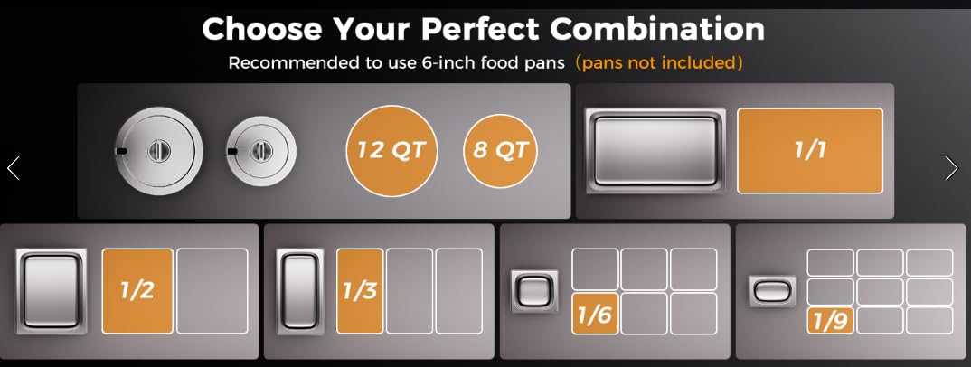 CAMMOO 2-in-1 Steam Table Food Warmer and Soup Warmer Commercial Portable | 1200W Bain Marie 20qt Stainless Steel Pot 86~185°F Adjustable Temp Buffet Servers and Warmers Soup Kettle Catering Restaurant customer photo 1
