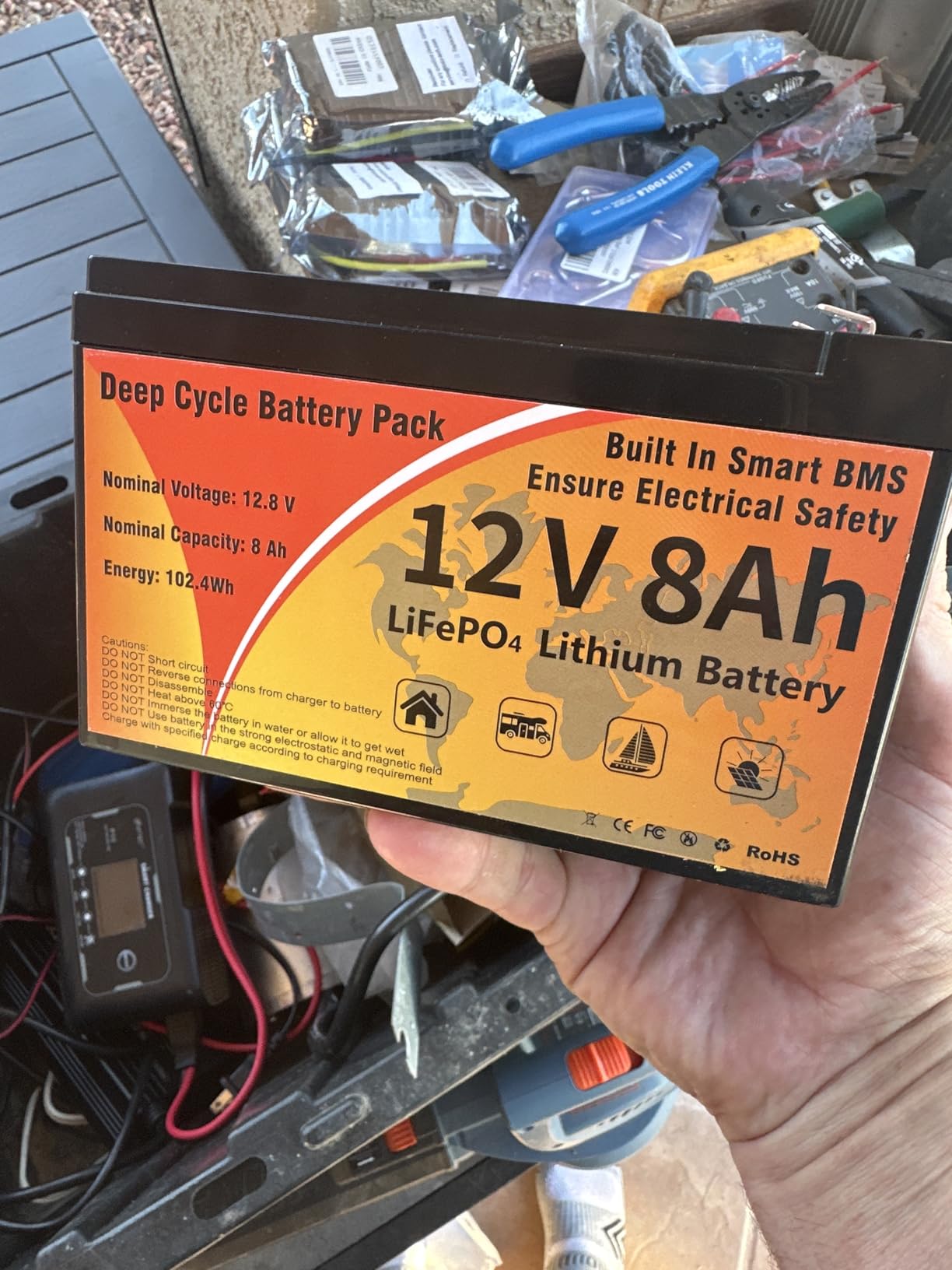 12V 100Ah LiFePO4 Lithium Battery Group 31 Deep Cycle for RV Trolling Motor | 100A BMS, 1280Wh, 15000+ Deep Cycles, 4P4S Up to 20.48kWh, Low-Temp Cutoff, Lightweight, for RV, Solar, Marine, Off-Grid customer photo 1