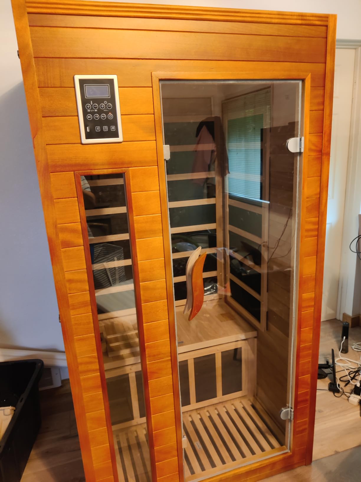 X-Vcak 1-2 Person Infrared Sauna, Dry Heat Sauna with Red Light Therapy, Bluetooth, Radio, 7-Color Therapy Light for Home customer photo 1