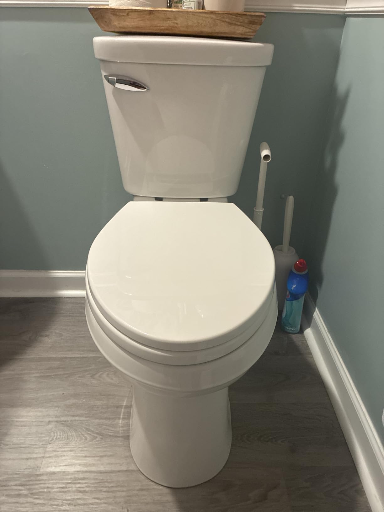 Gerber Viper Force Elongated Two-Piece Toilet, Soft-Close Seat, White | Strong flush clears the bowl every time | Seat lifts off in seconds for easy cleaning | Tool-free install kit included customer photo 2