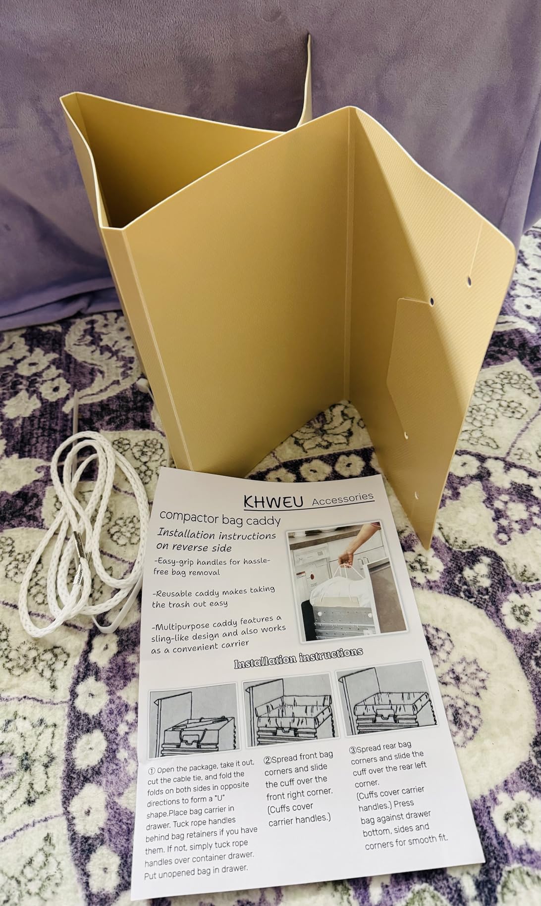 OEM Bag Caddy/Carrier for Trash Compactor | Replaces 13030 1401995 14210611 WC36X5024 | Compatible with Whirlpool KitchenAid Maytag JennAir Kenmore Garbage Compact customer photo 2