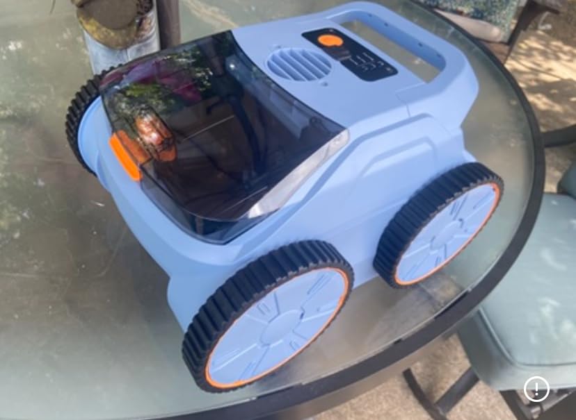 Cordless Robotic Pool Cleaner, 180 Mins Runtime Self-Parking Pool Vacuum for Above Ground Pools, Wall Climbing Automatic Pool Robot customer photo 2