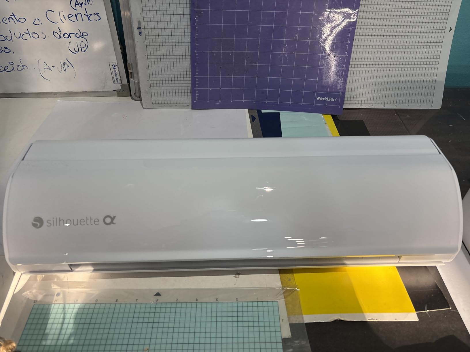 Silhouette America Cameo 5 Alpha (α) - Smart Cutting Machine for Print & Cut - Quiet Operation with AutoBlade, Studio Software, Cutting Mat- Vinyl, Paper & Fabric Compatible - Classic White customer photo 2