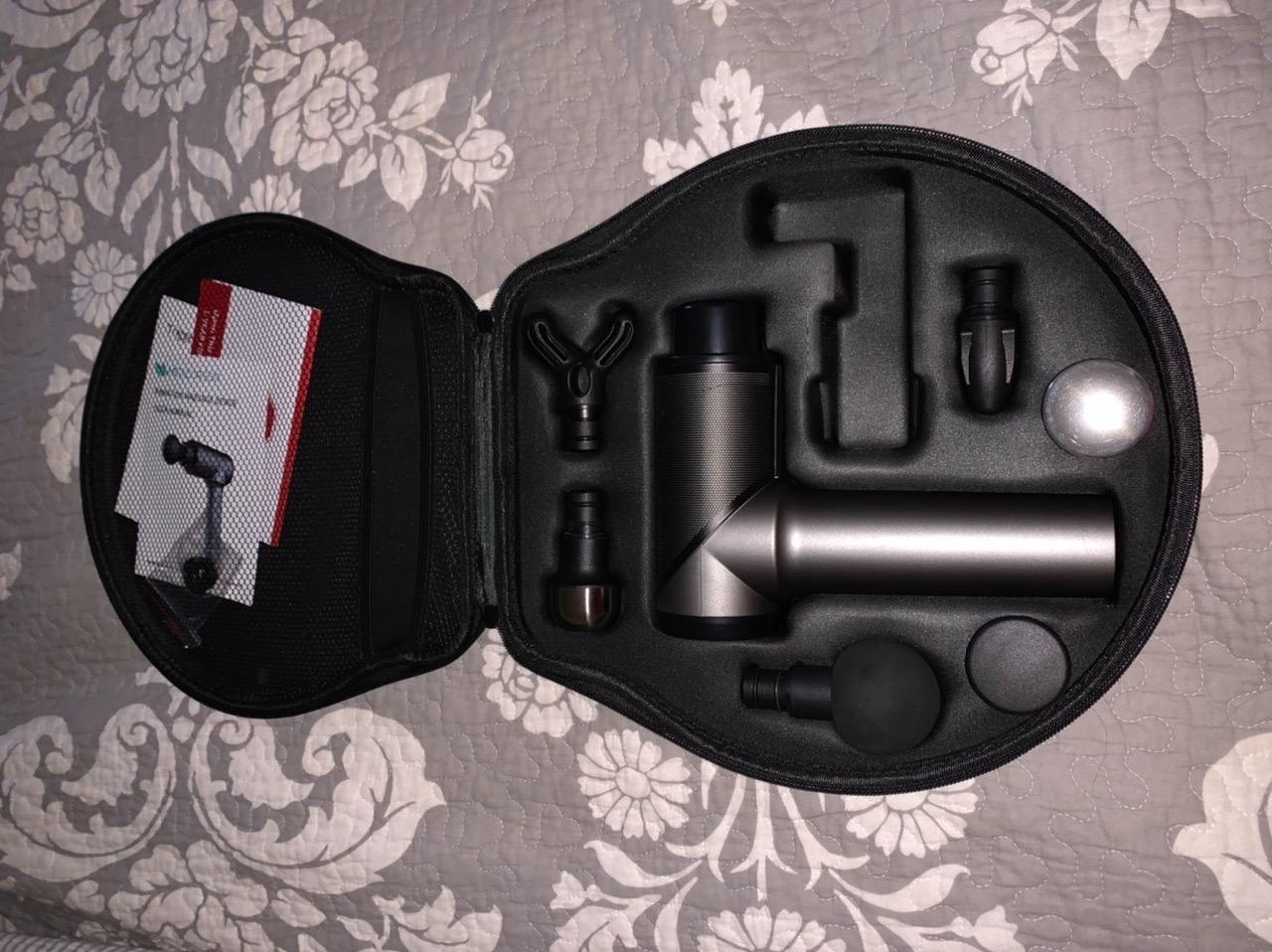 Medcursor Massage Gun - High Intensity Brushless Motor, Handheld Percussion Deep Tissue Massager with 6 Massage Heads for Sore Muscle and Stiffness, Gifts for Father/Dad (Black) customer photo 2