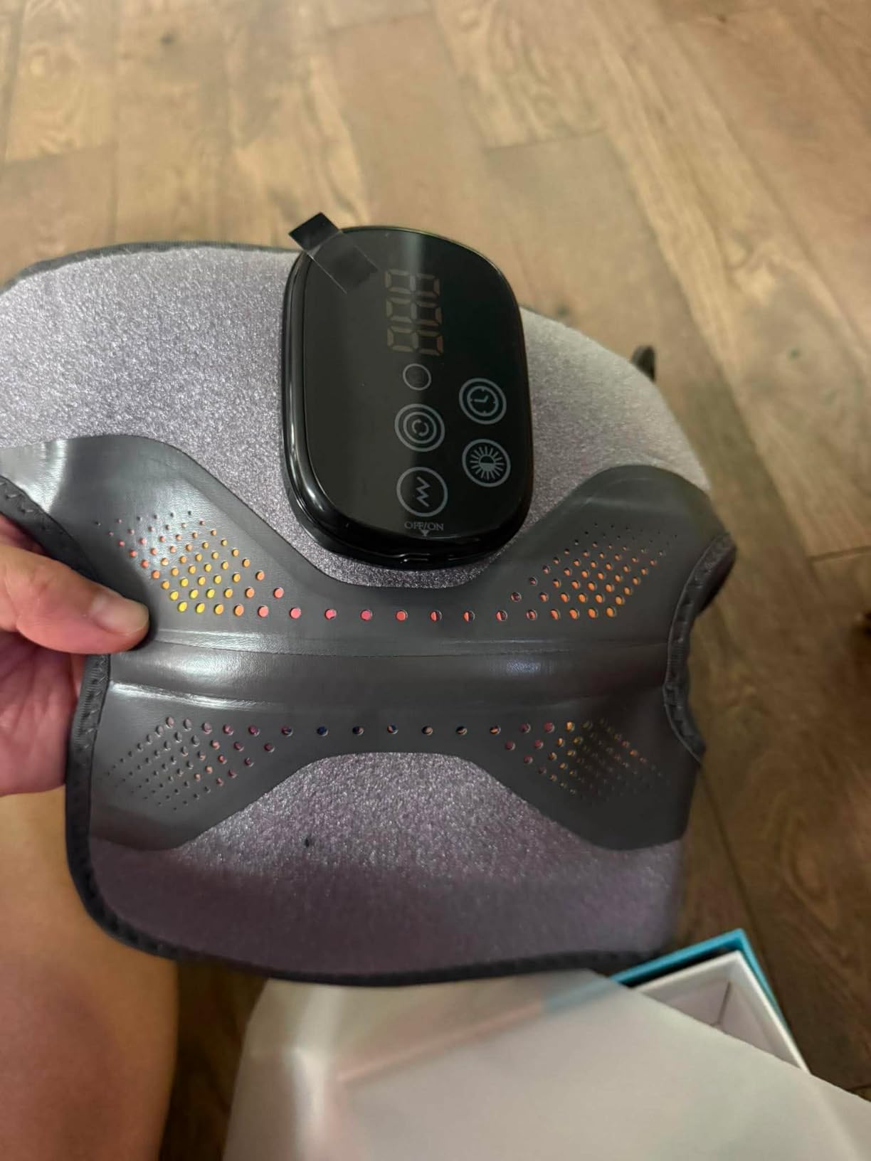 Knee Massager with Heat & Red Light Therapy for Pain Relief | 660nm & 850nm infrared, 3D vibration with 3 intensities; 5000mAh capacity, relieves joint pain for knee, elbow & shoulder customer photo 1