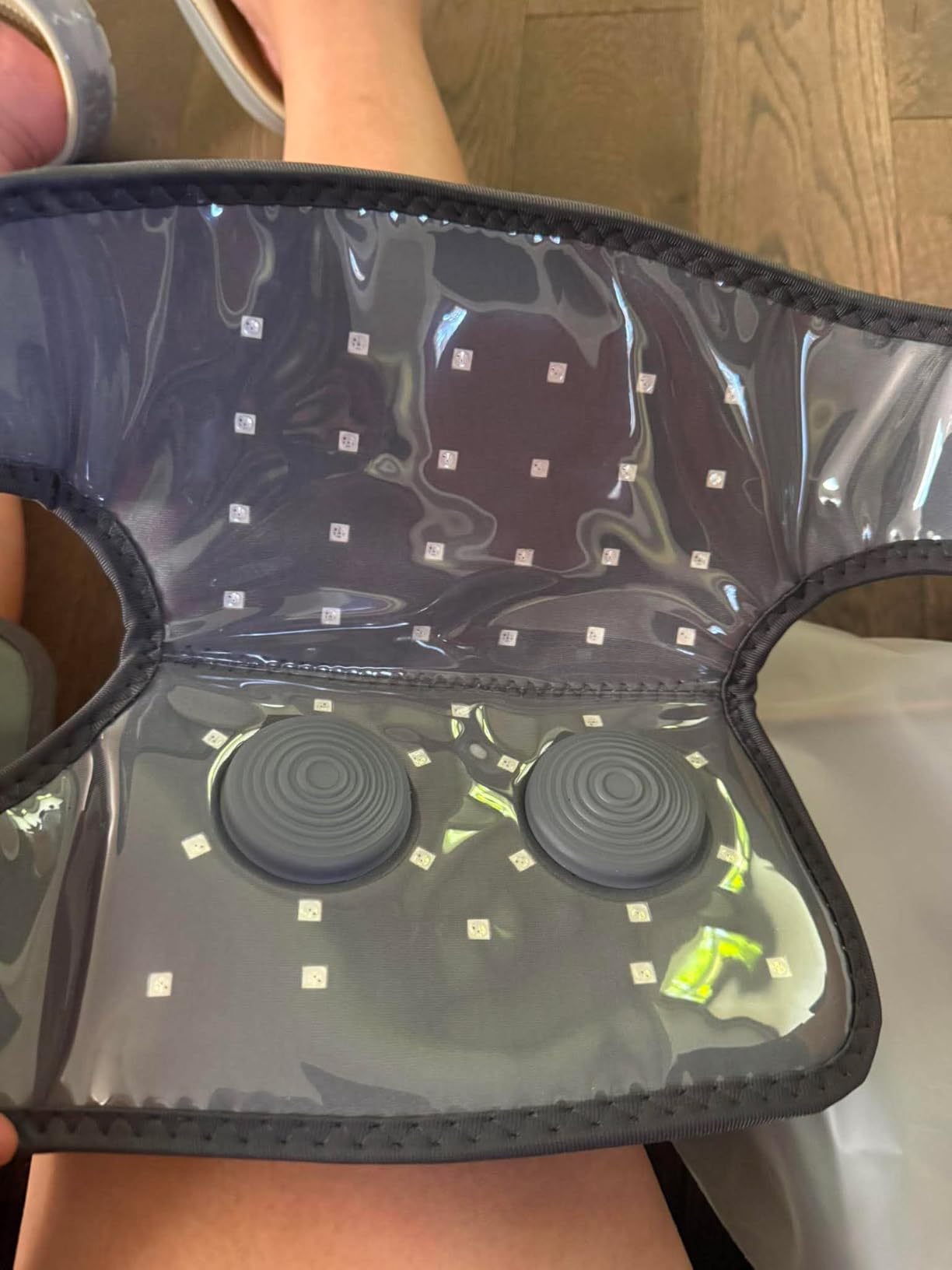 Knee Massager with Heat & Red Light Therapy for Pain Relief | 660nm & 850nm infrared, 3D vibration with 3 intensities; 5000mAh capacity, relieves joint pain for knee, elbow & shoulder customer photo 2