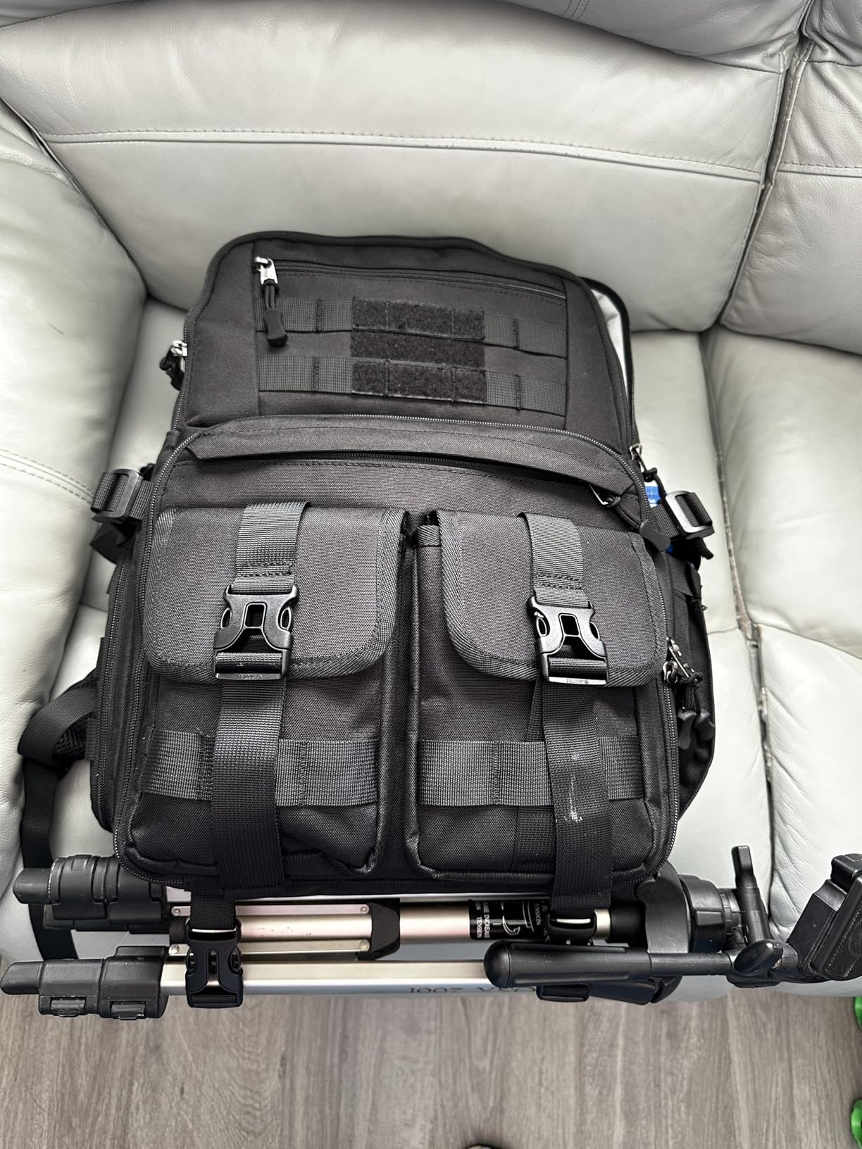 RAINSMORE Camera Backpack, DSLR/SLR/Mirrorless Camera Bag for Photographers | 15.6 Inch, Waterproof Tactical Photography Backpack Case, with Rain Cover & Tripod Holder customer photo 1