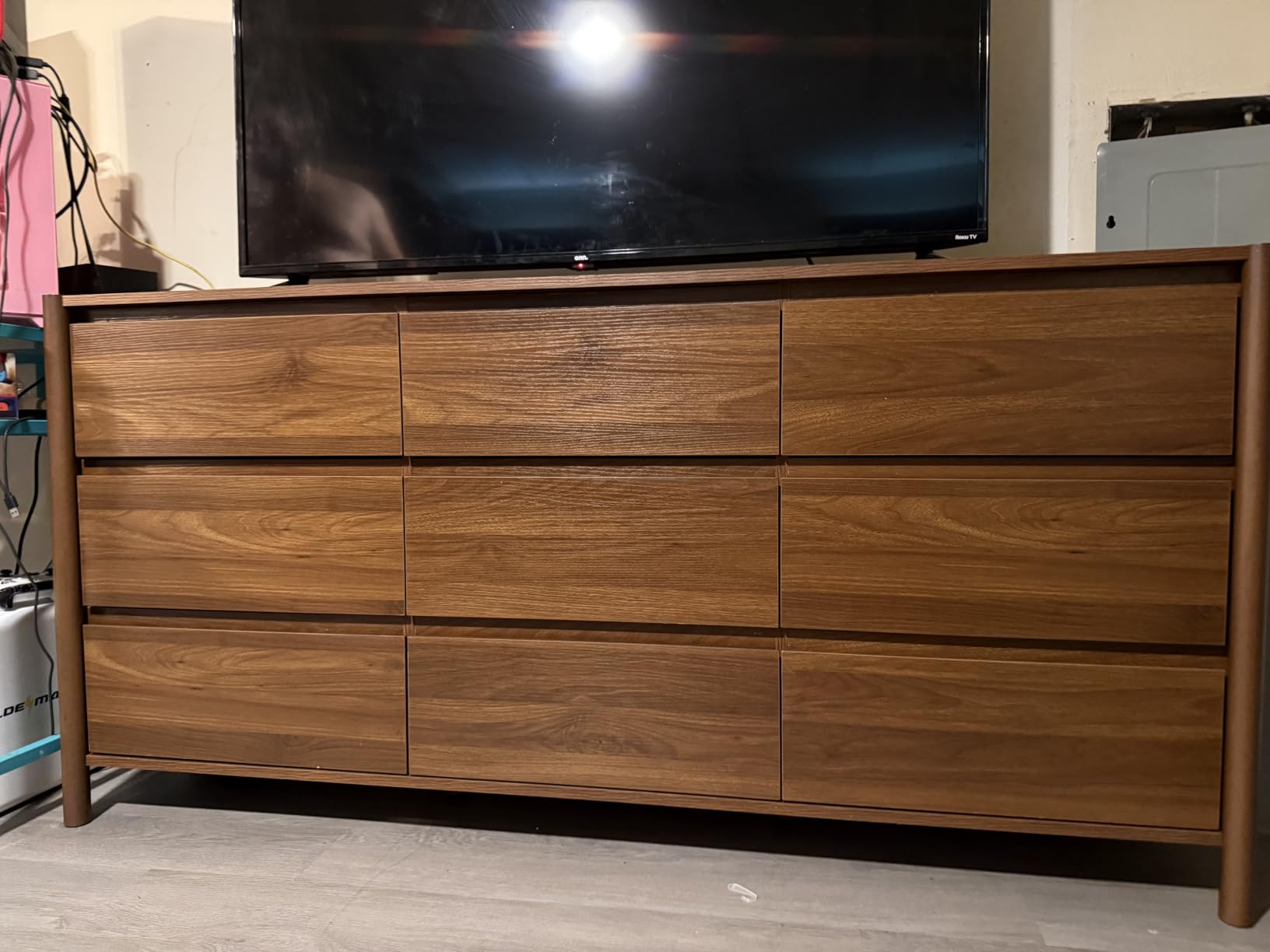HOUROM Walnut Dresser for Bedroom, 63