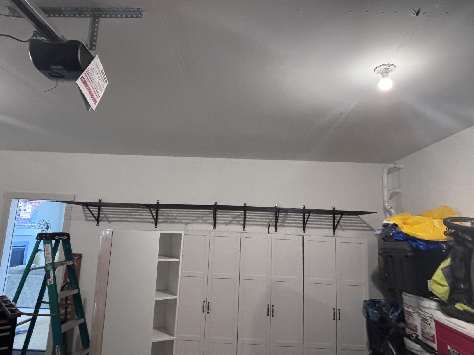 FLEXIMOUNTS 2-Pack 2x6ft Garage Wall Shelving with 8 Hooks, 1200lbs, Black | Heavy Duty Garage Shelving Wall Mounted, Rustproof Finish, Storage for Power Tools, Garden Supplies, Storage Bin, Lite Series customer photo 2
