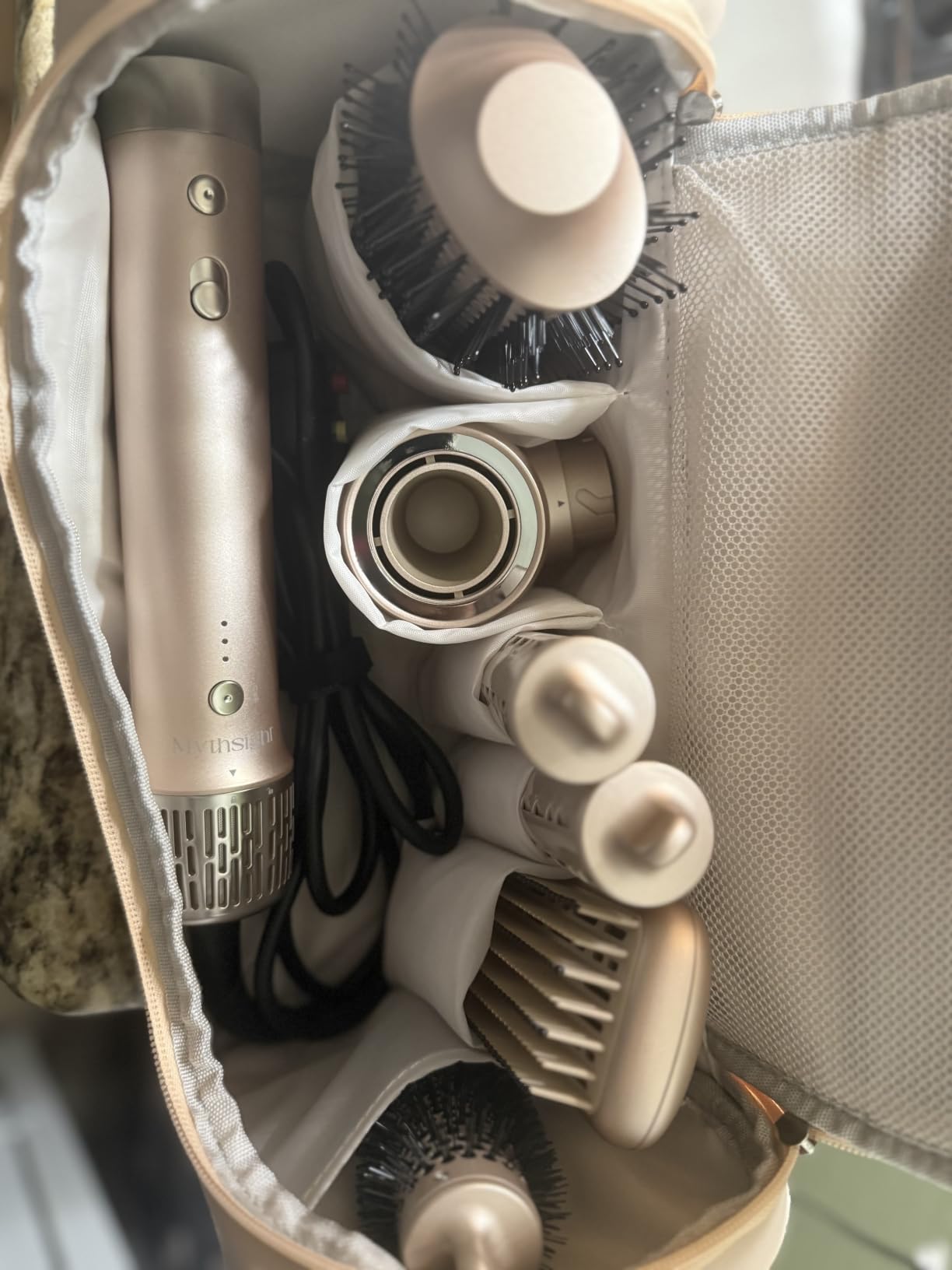 Mythsight StyleVibe 6-in-1 Air Styler with Hair Dryer & Auto-Wrap Curl L/R | Blow Dryer Brush, Thermal Brush and Straightener Brush For Fast Drying, Curls, Volumizing, Smooth Blowouts and Frizz Control customer photo 1