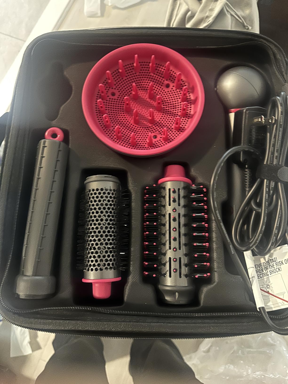 8 in 1 Air Styler & High Speed Hair Dryer Brush, Black | 110,000 RPM Ionic Blow Dryer with Auto-Wrap Curlers, Rotatable Outlet, Volumizing and Straightening, Includes Travel Case customer photo 2
