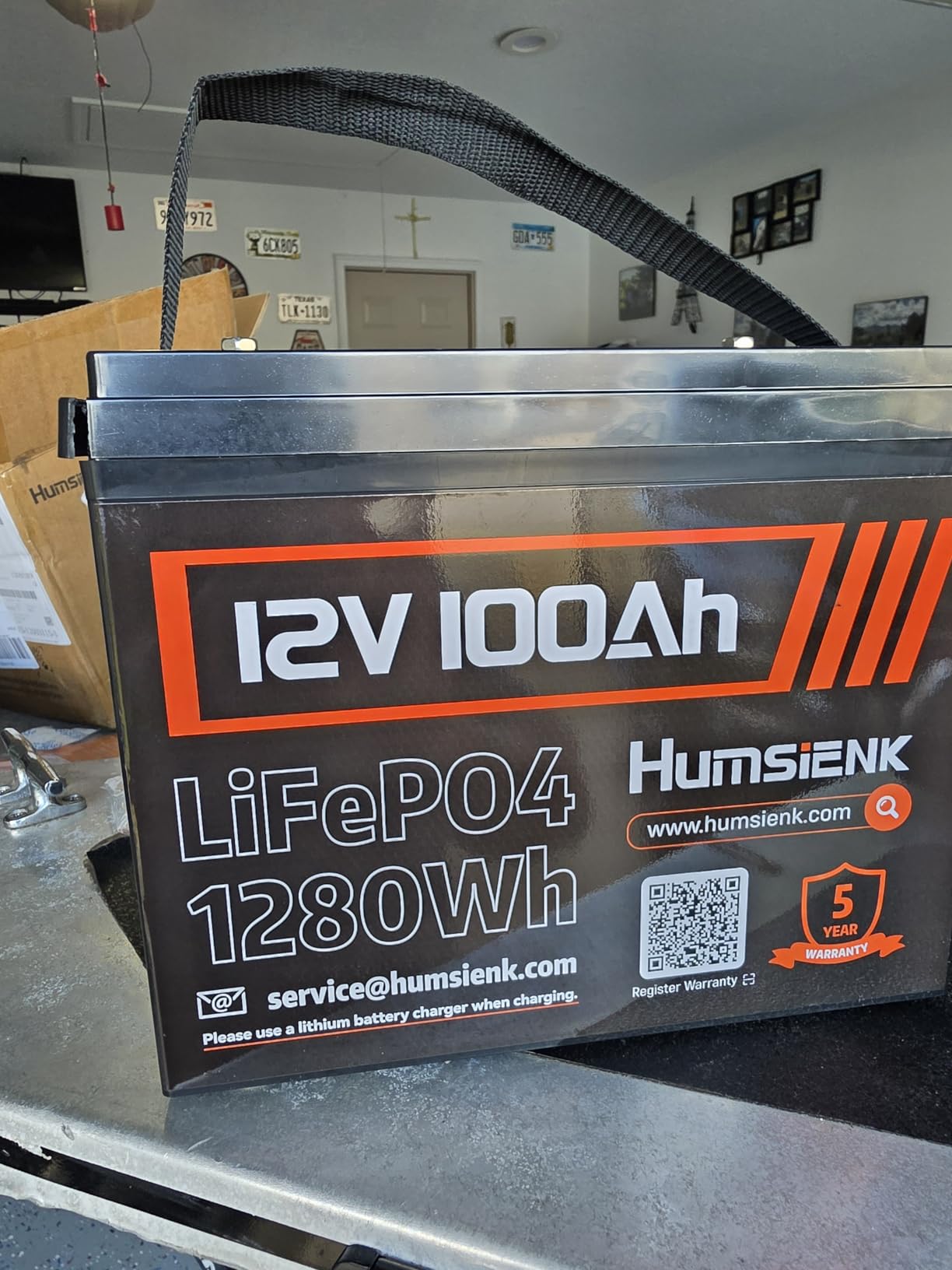 HumsiENK 12V 100Ah LiFePO4 Lithium Battery with Bluetooth (Group 24) 1280Wh | 15000+ Deep Cycles, Built-in 100A BMS & Low-Temp Protection, Energy for RV/Boat/Off-Grid/Home Backup, Lithium Iron Phosphate customer photo 2
