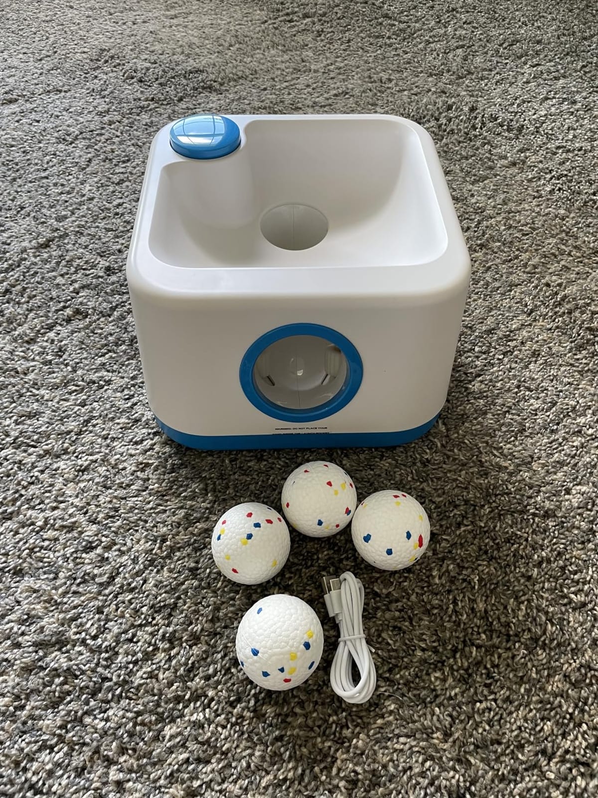 Automatic Dog Ball Launcher, Auto/Manual Paw-Activated Dog Ball Thrower | 3 Adjustable Distances Rechargeable Ball Throwing Machine, Indoor Outdoor Self Play Pet Toy with 4 Chew-Resistant Balls customer photo 2
