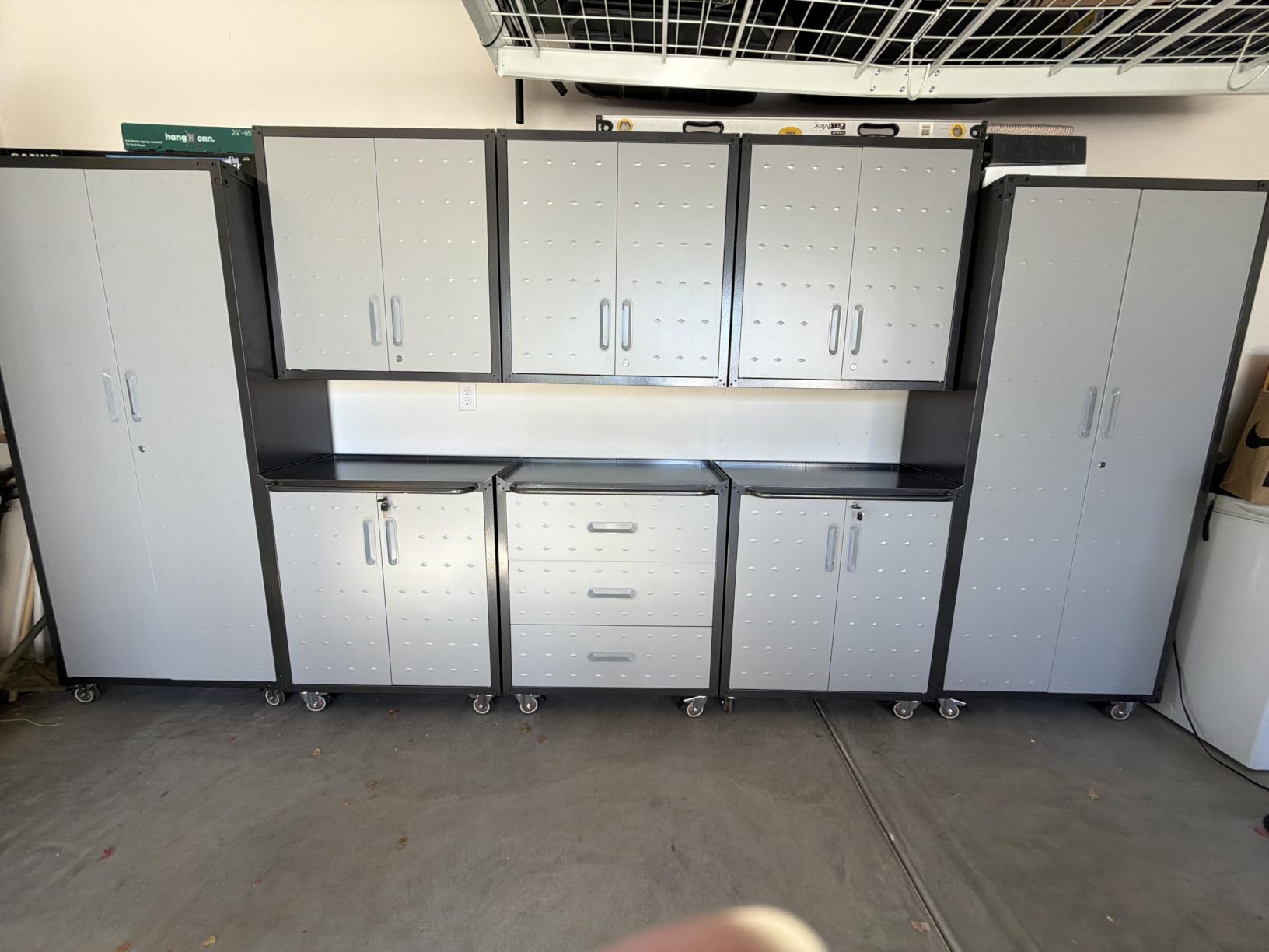 10-Piece Heavy Duty Steel Garage Cabinet System | All-in-One Modular Garage Cabinet Set for Ultimate Workshop Organization | Easy Assembly Garage Storage Cabinets & Tool Bench (Black) customer photo 2