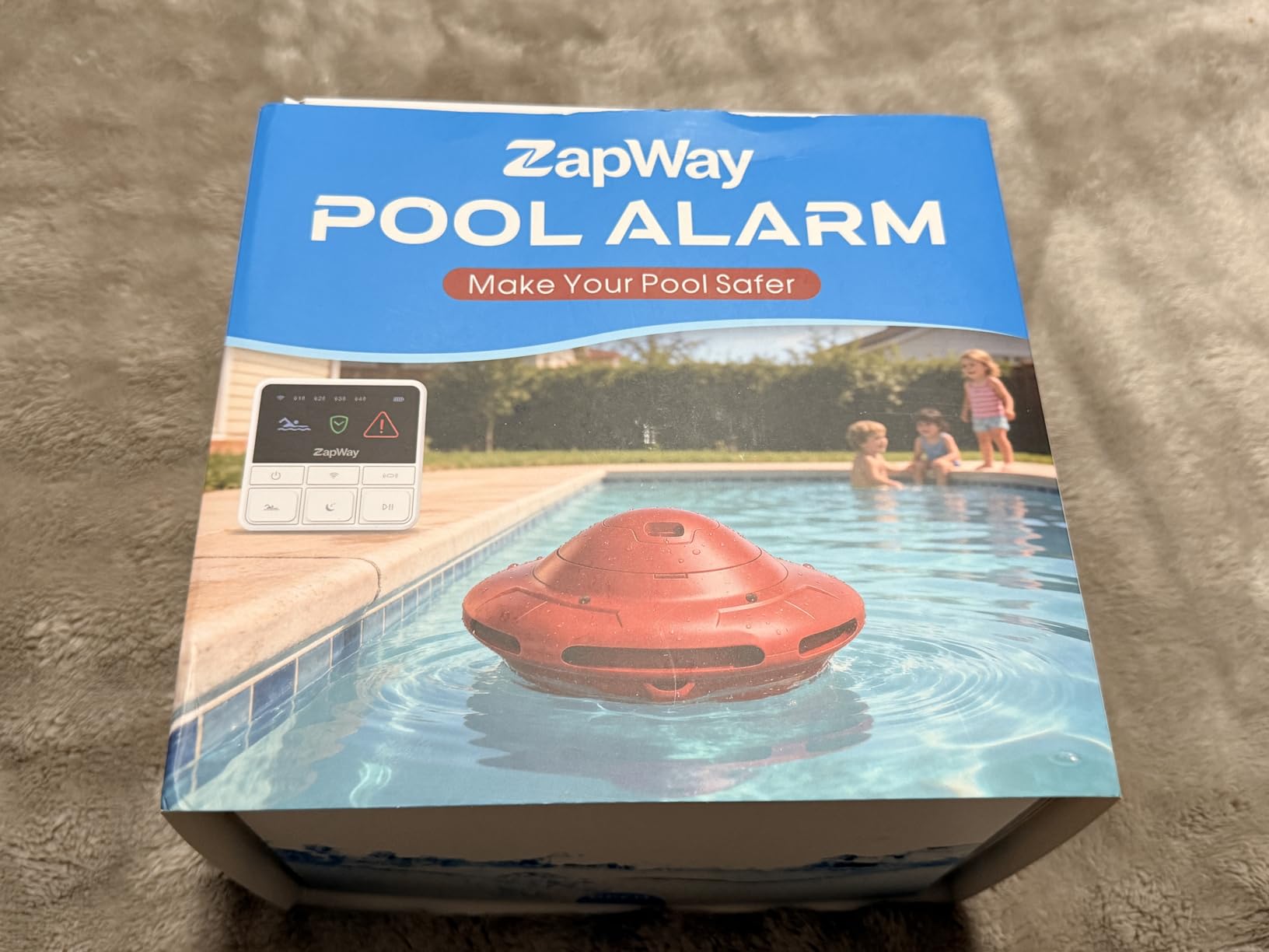 Pool Alarm with Indoor Receiver, 110dB Loud Floating Safety Pool Alarms with App Remote Control for Inground & Above Ground Pools, Red customer photo 1