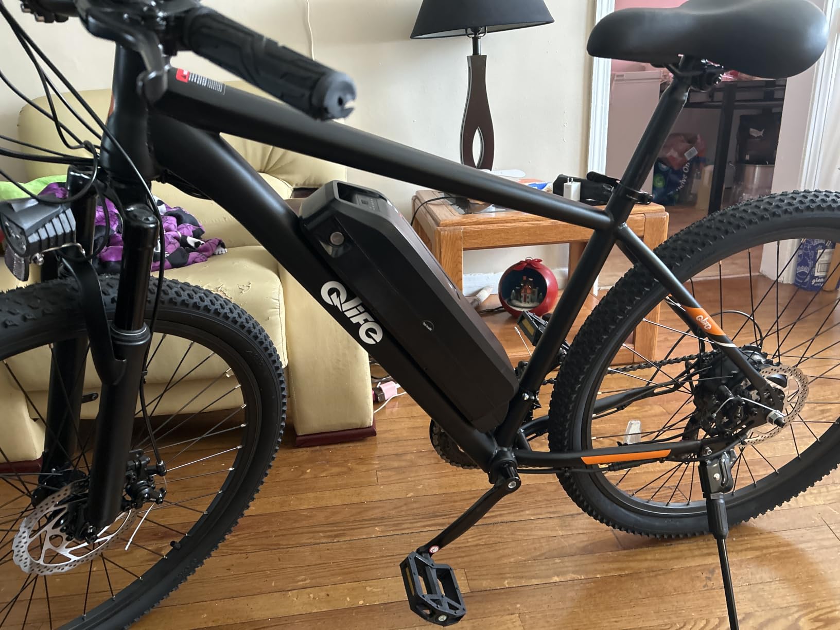 Qlife Racer Electric Bike for Adults - 21-Speed Mountain Lightweight Ebike with Peak 1000W Brushless Motor, 48V 375Wh Removable Battery, 26X2.1 Tire Step Over E-MTB, Up to 40 Miles Range customer photo 1