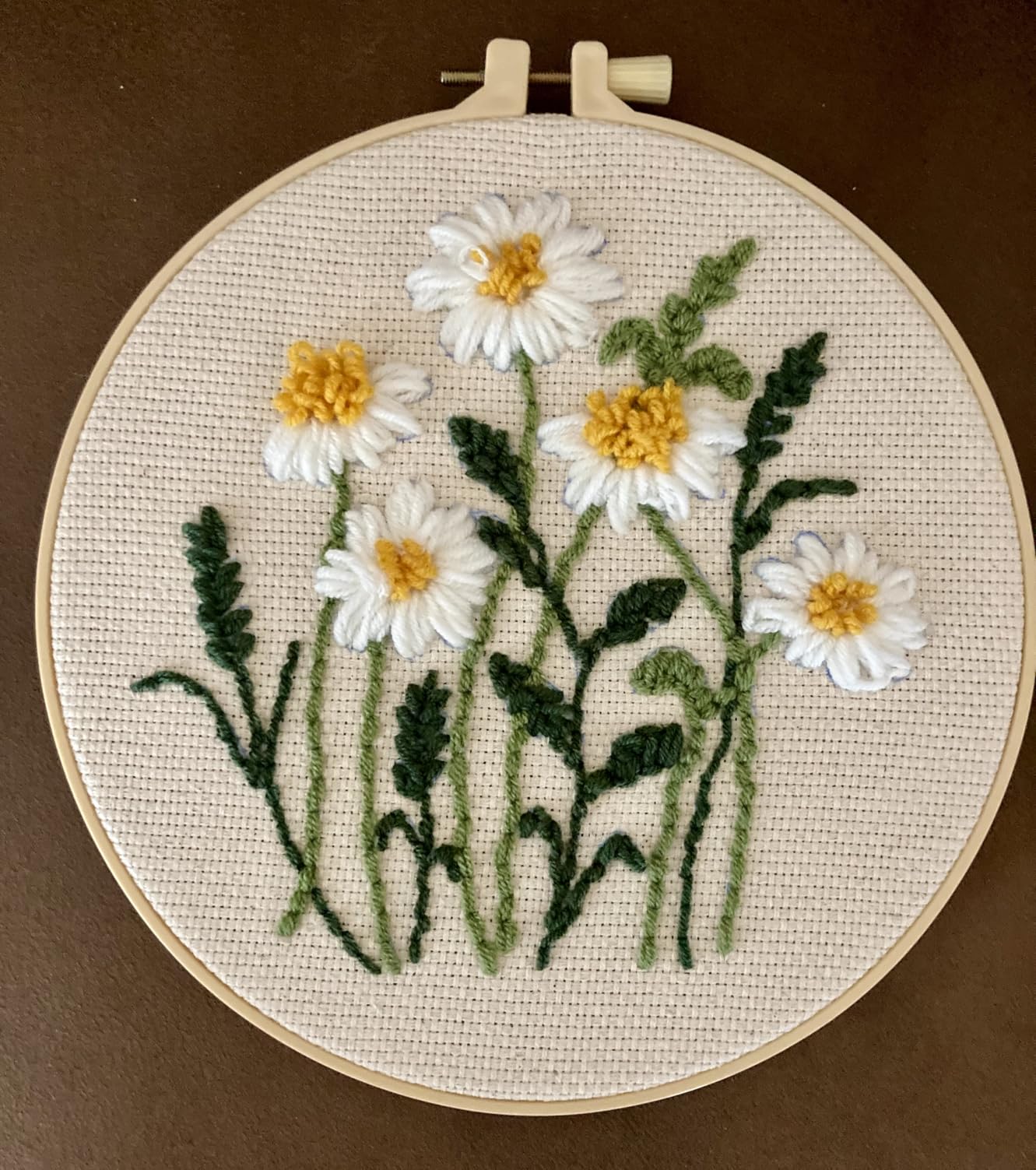 ERKOON Punch Needle Kit Beginners Adults, DIY Easy Flower Embroidery Set for Starter Art Craft, Needling Punching Project with Patterns, Tools, Yarns, Hoop, Instruction (Sunflowers) customer photo 1
