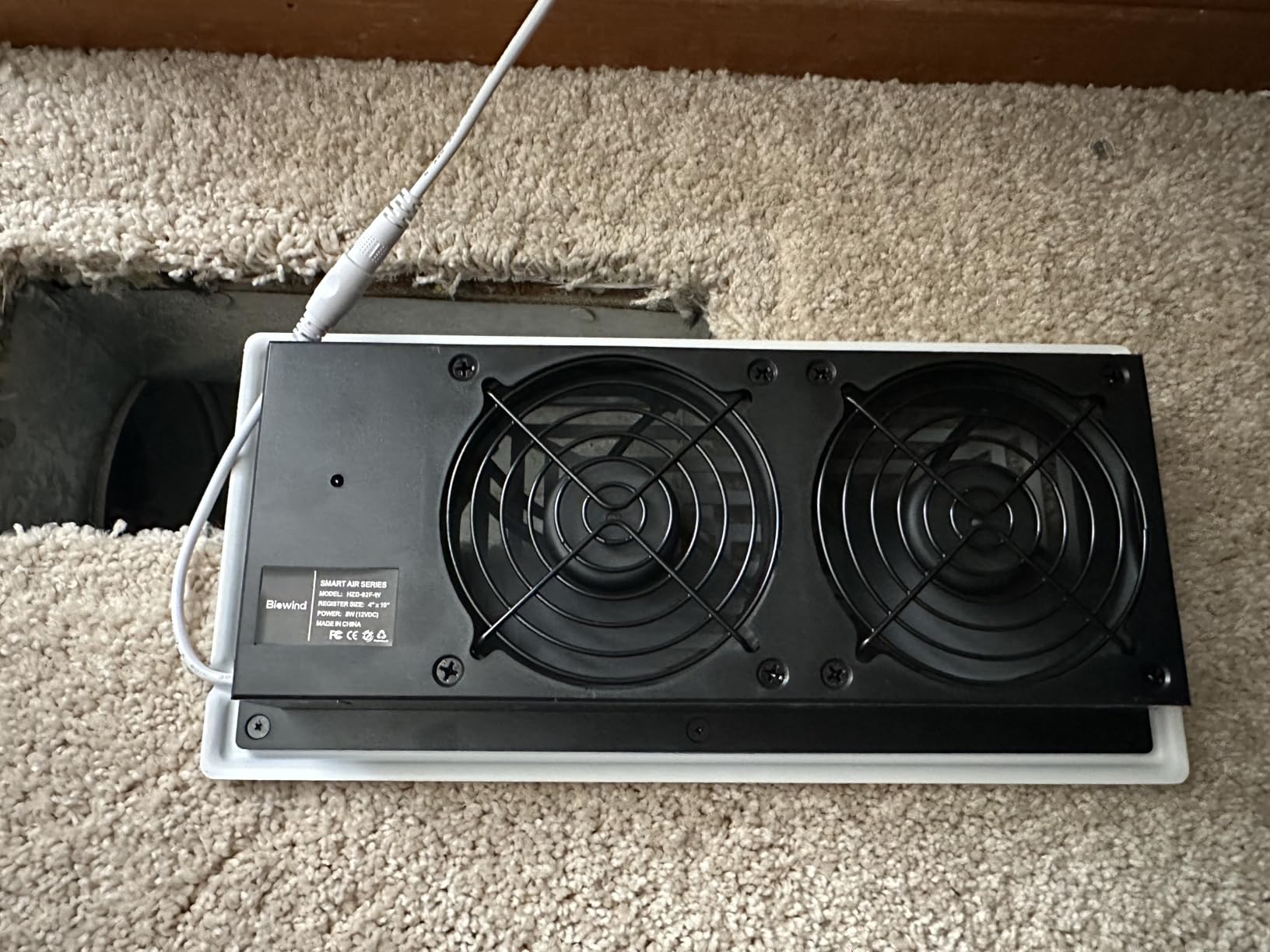 BIOWIND Quiet Smart Register Booster Fan Fits 4