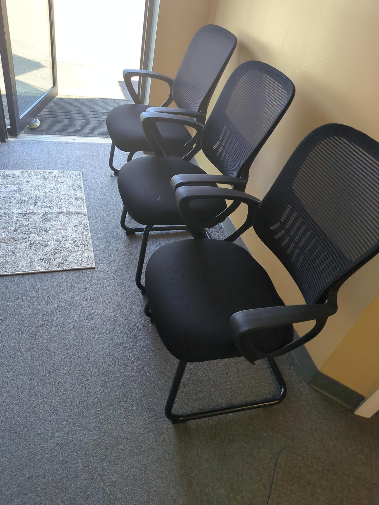 DUMOS Office Desk Chair Set of 6, Computer Chairs, Mesh Back | Sled Base, Ergonomic Executive, Lumbar Support, Home Bedroom, Waiting Reception, Guest customer photo 2