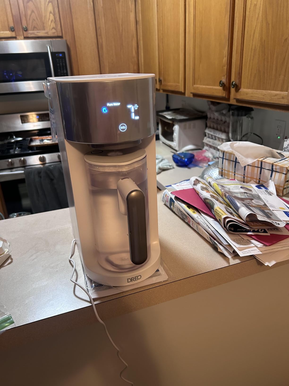 DREO Reverse Osmosis Water Filter Countertop, RO Filtration System, 3:1 Pure to Drain, TDS & Filter Life & 2 Autofill Pitchers, Install-Free, Self-Cleaning Water Purifier, RO Water Filter customer photo 2