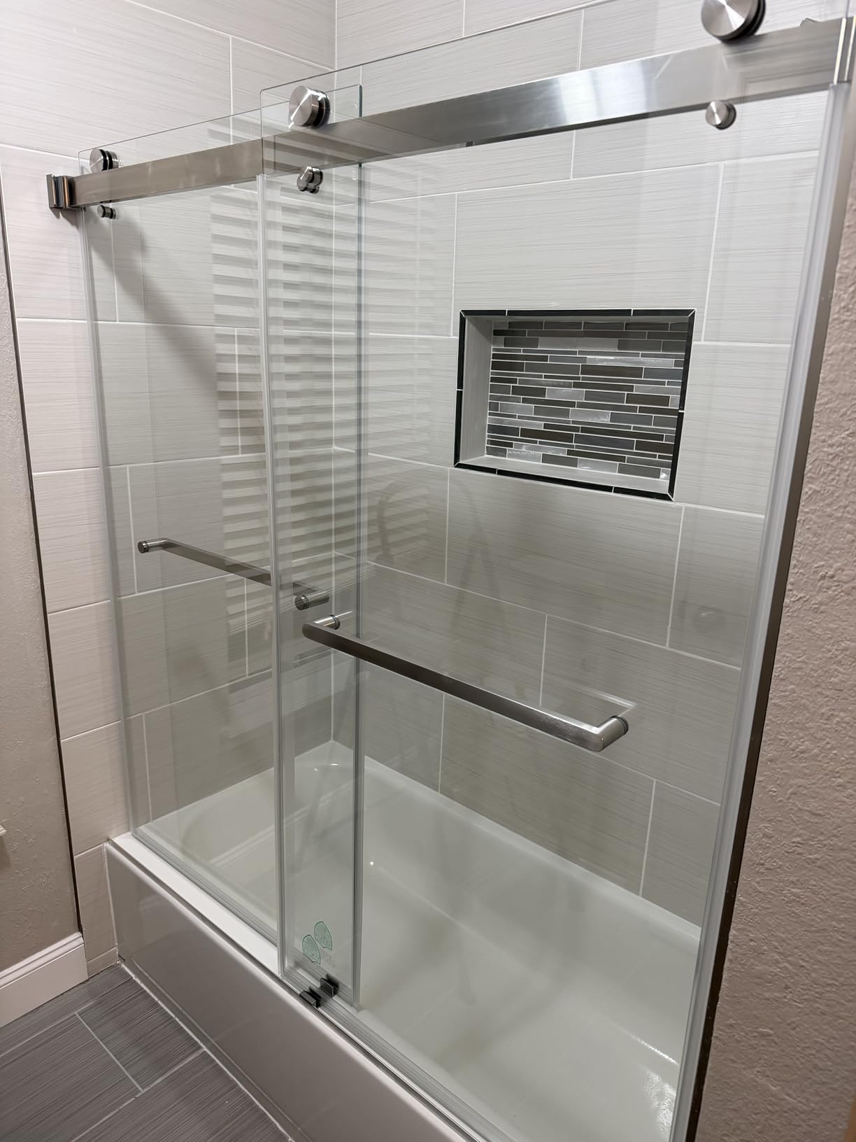 Frameless Sliding Bathtub Shower Door 60