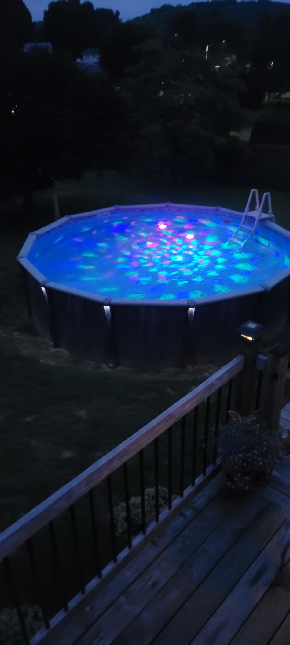 Floating Pool Lights for Night Party,4 Pack 4000mAh,7 Colors/6 Modes,IP68 | Pool Lights for Above Ground Pools,Color-Changing LED Pool Lights That Float for Swimming Pool,Pond,or Backyard Decoration customer photo 1