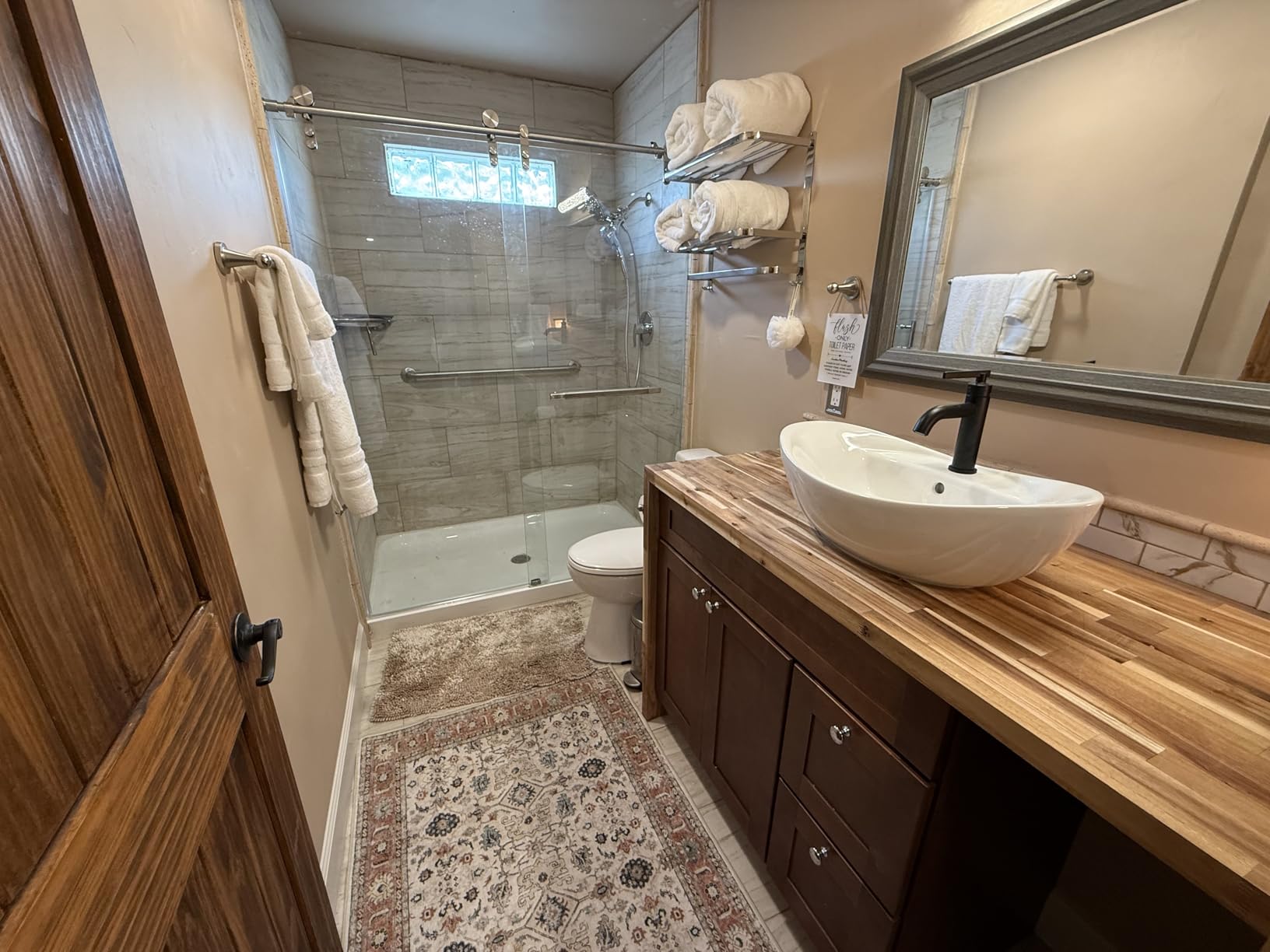 50-54x72 Inch Semi-Frameless Double Sliding Shower Door with Anti-Rust SGCC Steel Frame, 1/4 Inch (6mm) Clear Tempered Glass for Walk-in Shower, Silvery customer photo 2