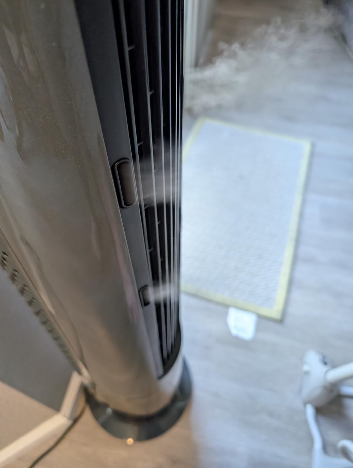 DREO TurboCool Misting Fan 765S, Fans that Blow Cold Air, 10°F Cooling Fan | 34ft/s Fast Evaporative Air Cooler, 6L Tank, 20 dB Quiet DC Motor, 90° Tower Fan with 12 Speeds, 4 Modes for Home, Grey customer photo 2