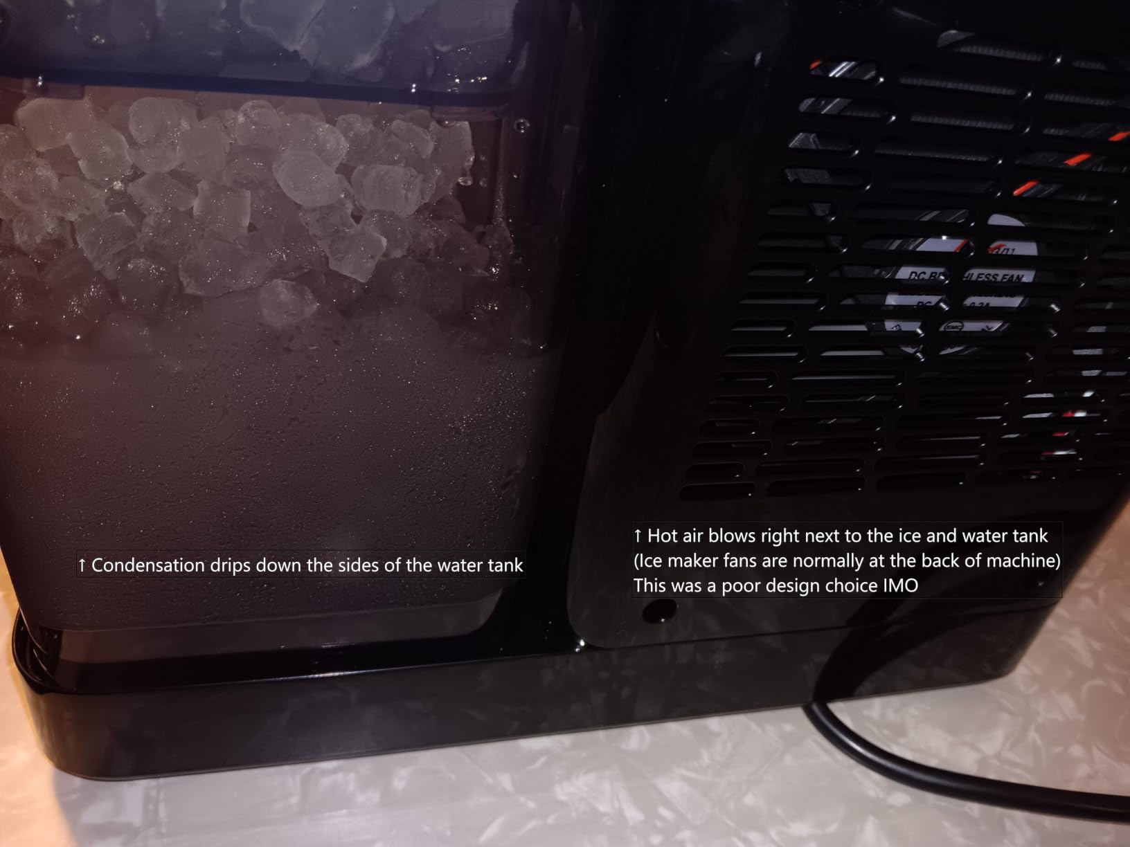 Silonn Nugget Ice Maker Countertop, Auto Drop Ice, Self Cleaning Ice Machine, 40 lbs/24H Soft Chewable Ice, Self Dispensing Nugget Ice Maker for Home, Kitchen and Party customer photo 2