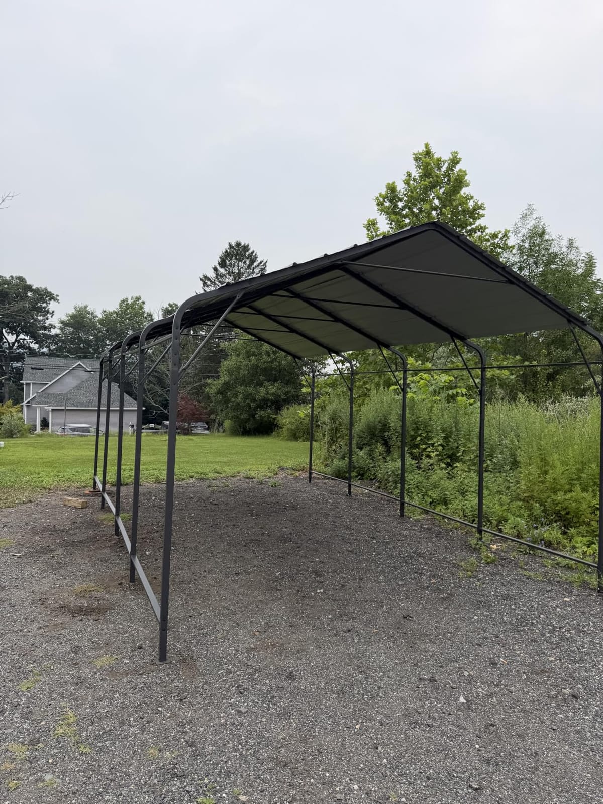 Shintenchi 12x20 FT Metal Carport, Oversized Carport Garage with Enhanced Base, Outdoor Galvanized Car Shelter, Heavy Duty Carports Canopy, for Car, Boats and Tractors, Grey customer photo 2