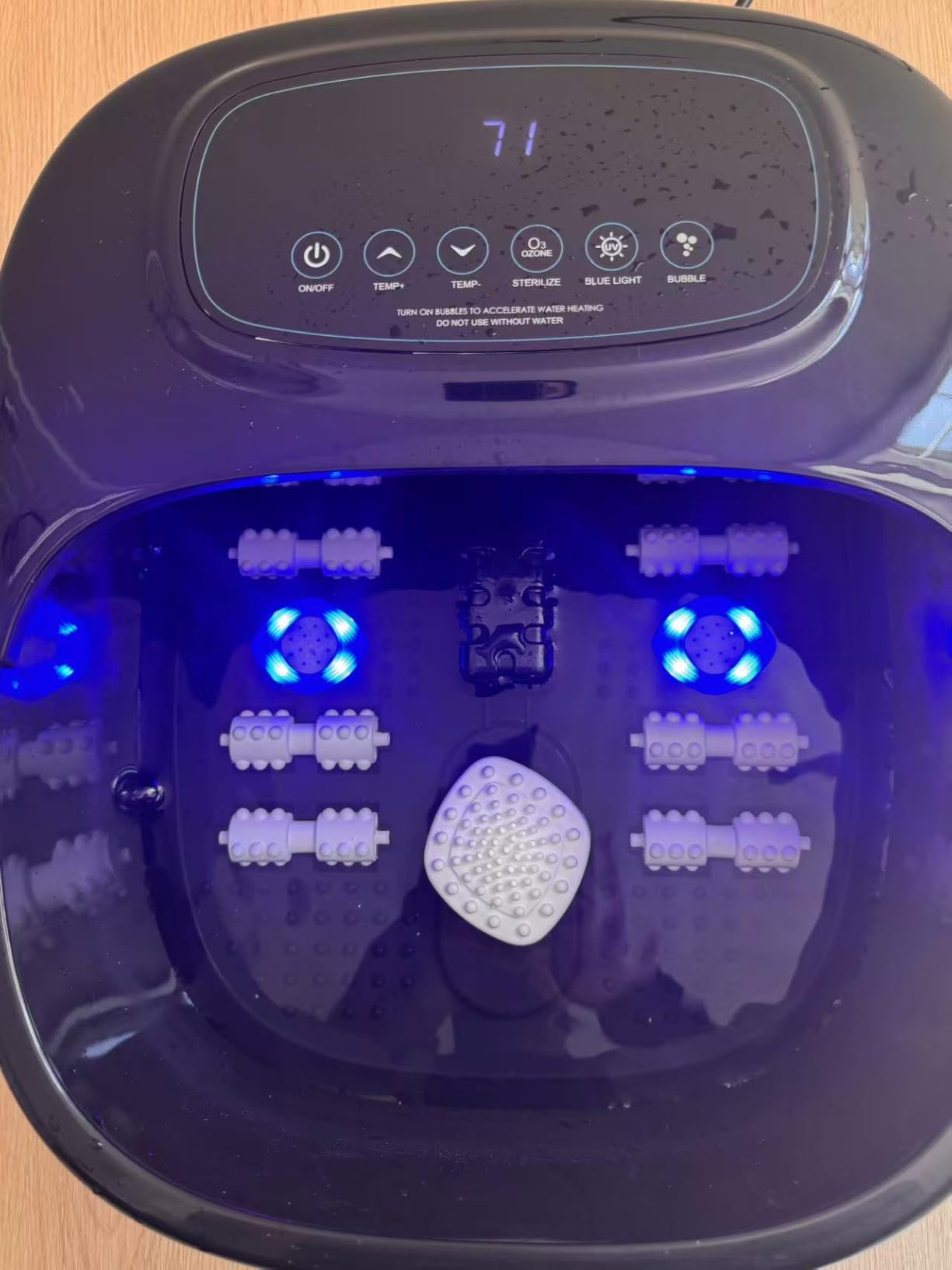 Foot Soaking Tub with Ozone UV, Foot Spa Bath Massager with Heat and Bubbles, Custom Temp Control, Pressure Rollers for Tired Feet, Gift Set for Parents Couples (Black) customer photo 2