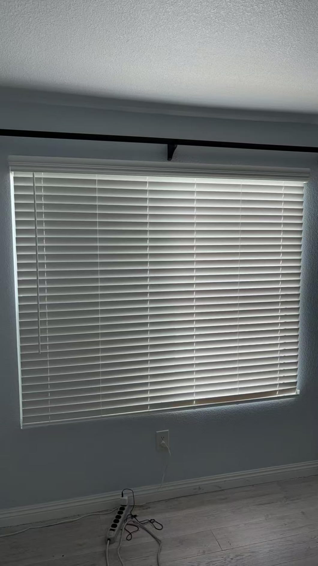 AOSKY 2 Inch Cordless Faux Wood Blinds, Indoor Window Shades, 12