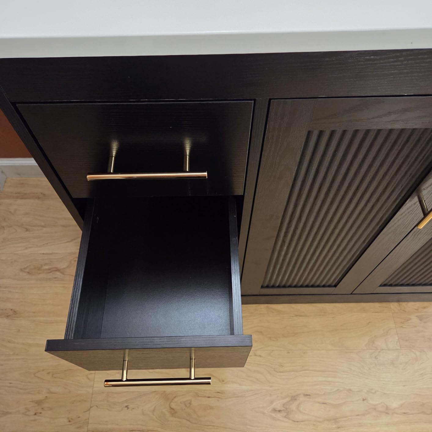 IRONCK 36 Inch Bathroom Vanity with Sink, Modern Black Bathroom Cabinet with Soft Closing Doors, 3 Drawers, Adjustable Shelf & Toilet Paper Holder customer photo 1