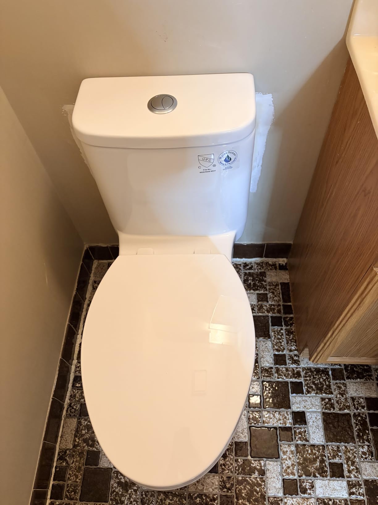 Sonderzone Elongated One Piece Toilet for Bathroom, Modern 17.3