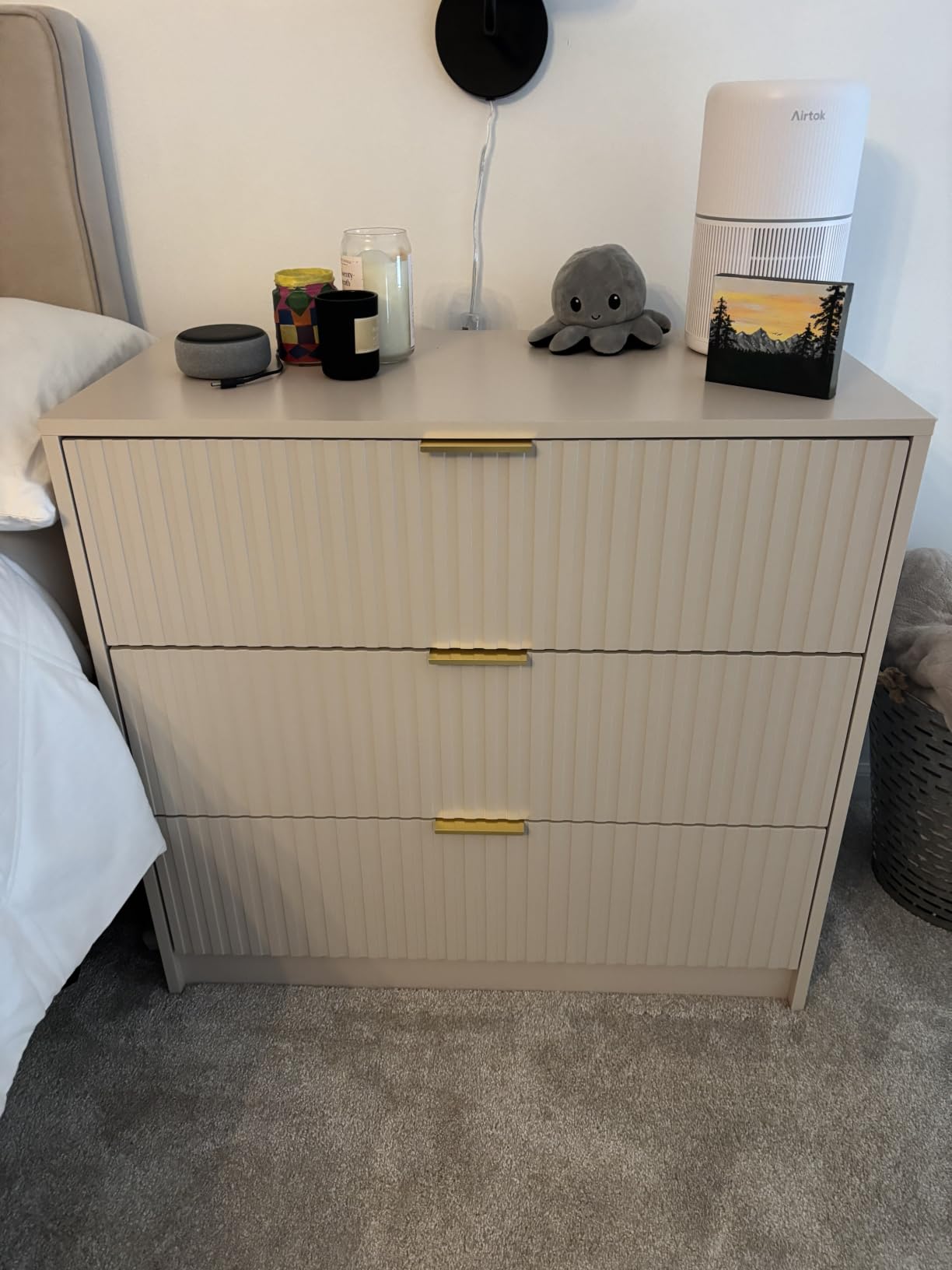 MAISONARIA Dresser for Bedroom, 8 Drawer Double Dresser, Modern Chest of Drawers for Bedroom, Living Room, Entryway and Closet, 55