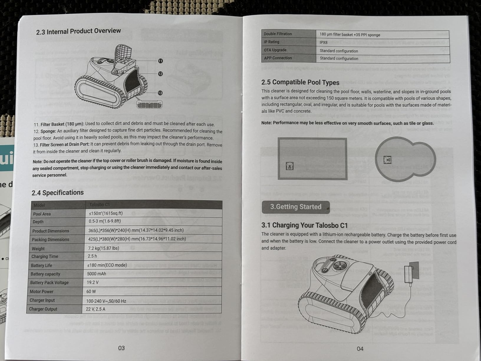 [2026 NEW] BRINBO C1 Pool Robot Vacuum with 180Mins, Titanium Gray customer photo 1