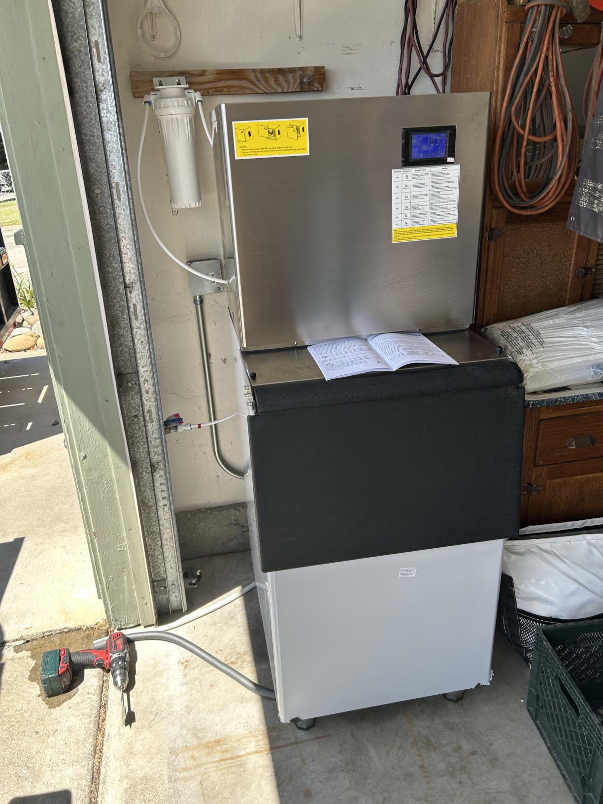 Commercial Ice Maker Machine 400LBS/24H, 250LBS Stainless Steel Storage Bin, 132 Ice Cubes in 8-15min, Self-Cleaning, Air Cooled Ice Machine with Touchscreen for Bar Business Restaurant Cafe (400 lbs) customer photo 1
