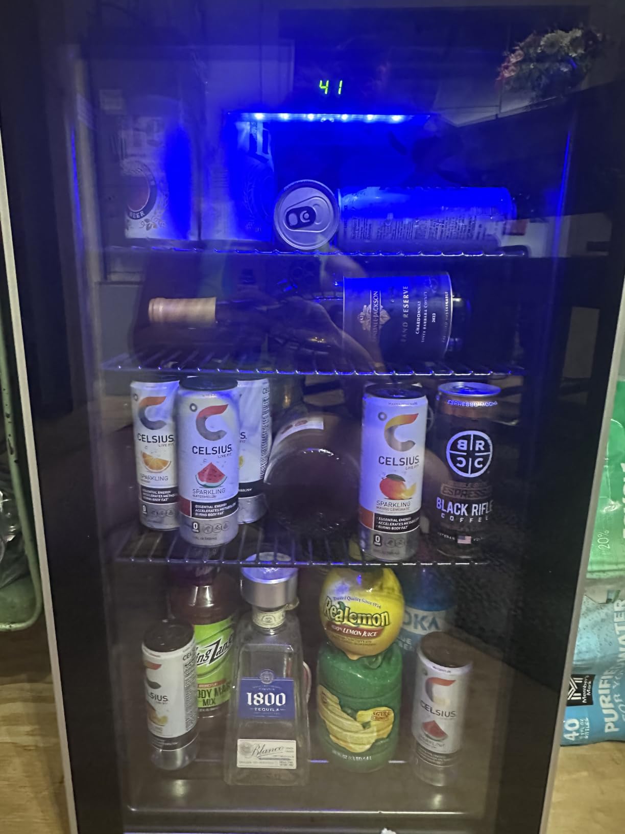 Antarctic Star Wine Cooler Beverage Refrigerator Mini Fridge 1.7 cu.ft | 16 Bottle Capacity, Clear Glass Door Quiet Counter Top Cellar for Beer Soda Bar customer photo 2