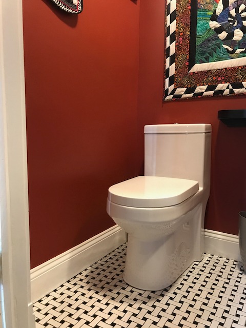 DeerValley Compact One Piece Toilet Standard Seat Height for Small Bathroom Dual Flush 1.1/1.6 GPF Powerful and Quiet 12'' Rough-In Skirted Toilet customer photo 2