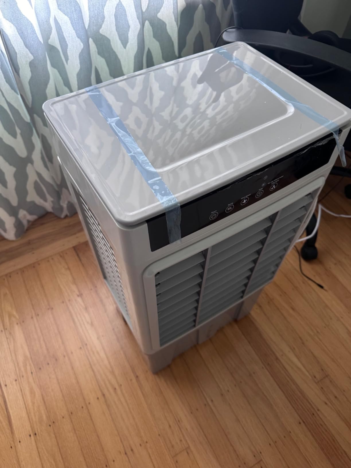 Swamp Cooler, 3600CFM Evaporative Cooler with 8 Gal Water Tank, 3 in 1 Portable Air Conditioners for Room No Window, 100° Swing, Remote, 7H Timer, 4 Ice Box for Home, Garage, Large, Outdoor, White customer photo 2