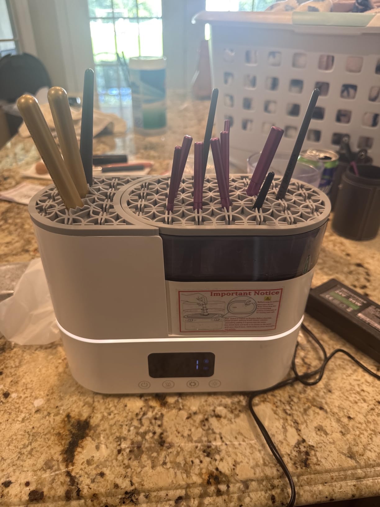 Multi Functional Electric Makeup Brush Cleaner Machine | Ultrasonic And Rotating Cleaning, Drying Function customer photo 2