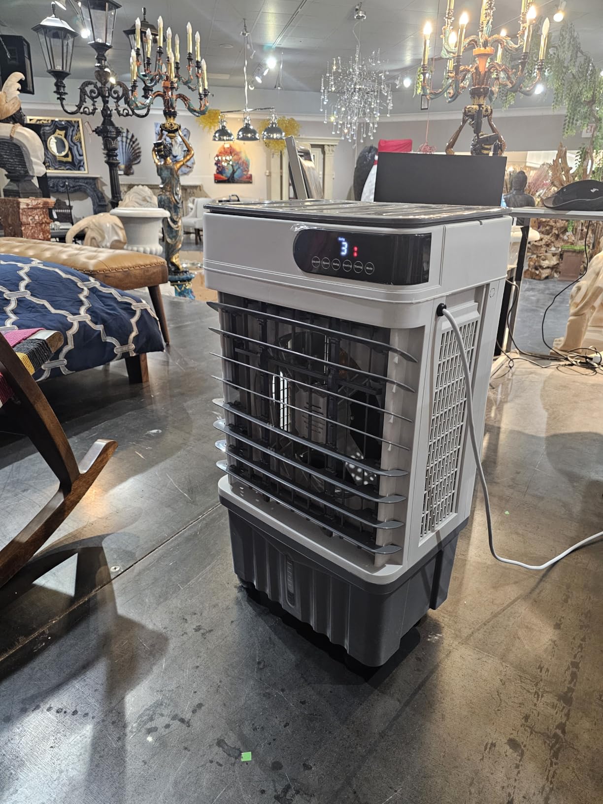 4000CFM Swamp Cooler, 4-IN-1 Evaporative Air Conditioners With 18.4 Gal Water Tank, 4 Ice Packs, Remote, 12H Timer, 120°Oscillation, 36