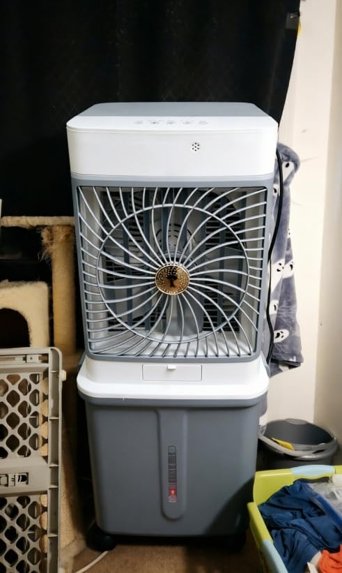 Evaporative Air Cooler, 2026 Upgraded Swamp Cooler with 10 Gallon WaterTank | Portable Air Conditioners, Windowless Portable AC Unit Cooling Fan customer photo 2