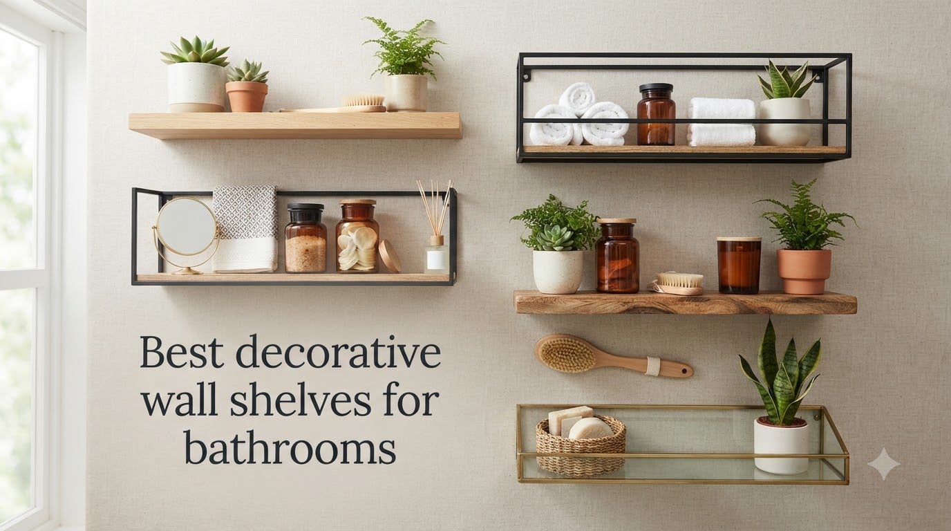 Best decorative wall shelves for bathrooms