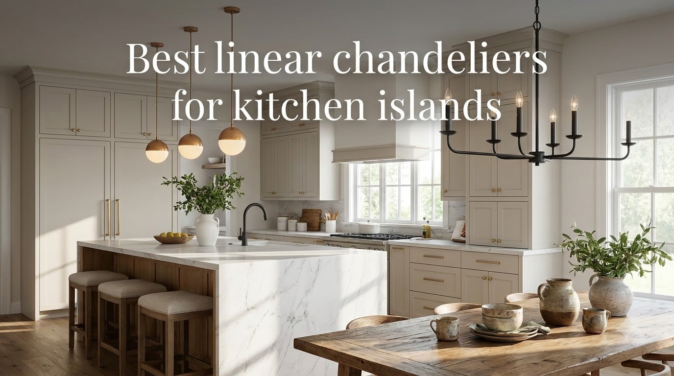 Best linear chandeliers for kitchen islands