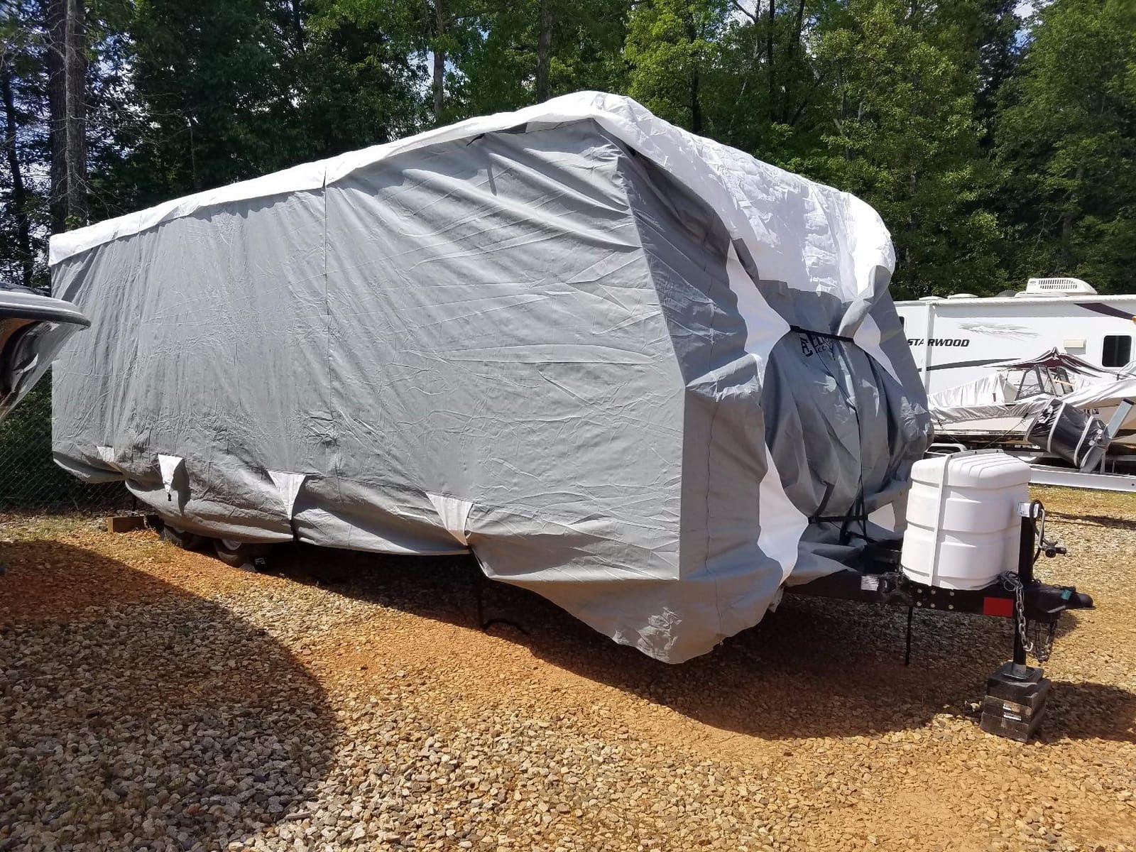 Classic Accessories Over Drive PolyPRO3 Deluxe Travel Trailer/Toy Hauler Cover, Fits 22'-24' RVs, RV Cover, Camper Cover, Travel Trailer Cover customer photo 1