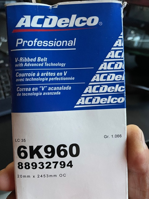 ACDelco Gold 6K960 Standard V-Ribbed Serpentine Belt customer photo 1