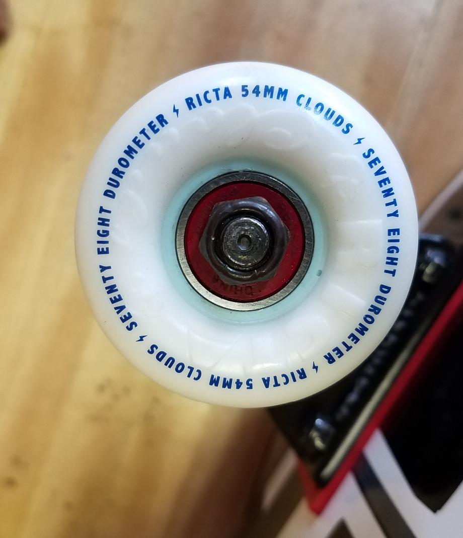 RICTA 54mm Clouds White 78a Skateboard Wheels - Set of 4, White/Blue customer photo 1