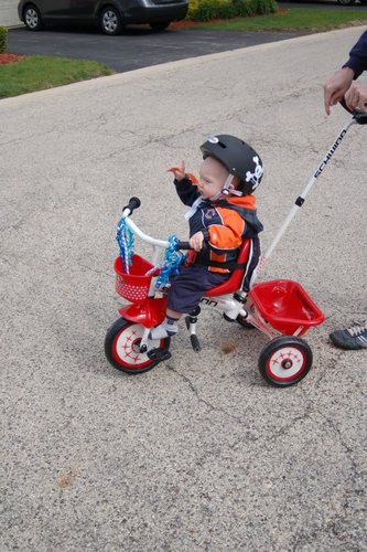Schwinn Easy Steer Bike for Toddler, Kids Tricycle with Removable Push handle, Steel Trike Frame, Boys and Girls Ages 2-4 Year Old, Red/White, 8